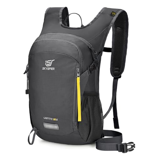 SKYSPER Rucksack Herren 15L Wanderrucksack mit Rückenbelüftung Tagesrucksack Travel Daypack Camping Wandern