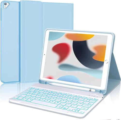 Amazon | [2024年最新型] 7色バックライト iPad 9.7 キーボードケース