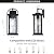 pasentel 15" Outdoor Wall Light Fixtures, Exterior Matte Black Wall Sconce with Water Ripple Glass, Anti-Rust Waterproof Outdoor Porch Lights, Outdoor Lighting for Entryway, Patio, Garage, Doorway