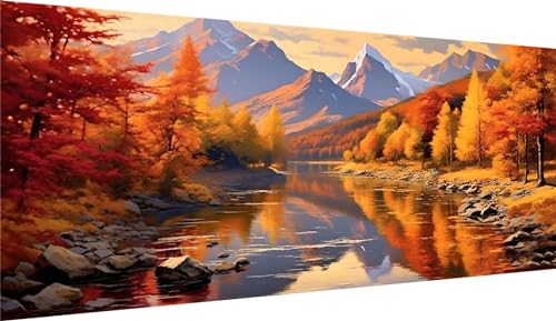 5D Automne Diamond Painting Kit Complet Paysage XXL 90x180
