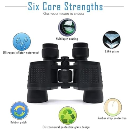 Image of 12x40 High Power Binoculars with Clear Vision | Compact Design | Waterproof Durable Body | Suitable for Bird Watching Wildlife Observation Sports Events Travel Hiking Camping and Outdoor Viewing