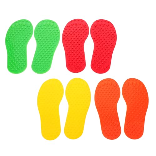Marqueurs sensoriels en PVC pour pieds de maternelle - Lot de 4 paires
