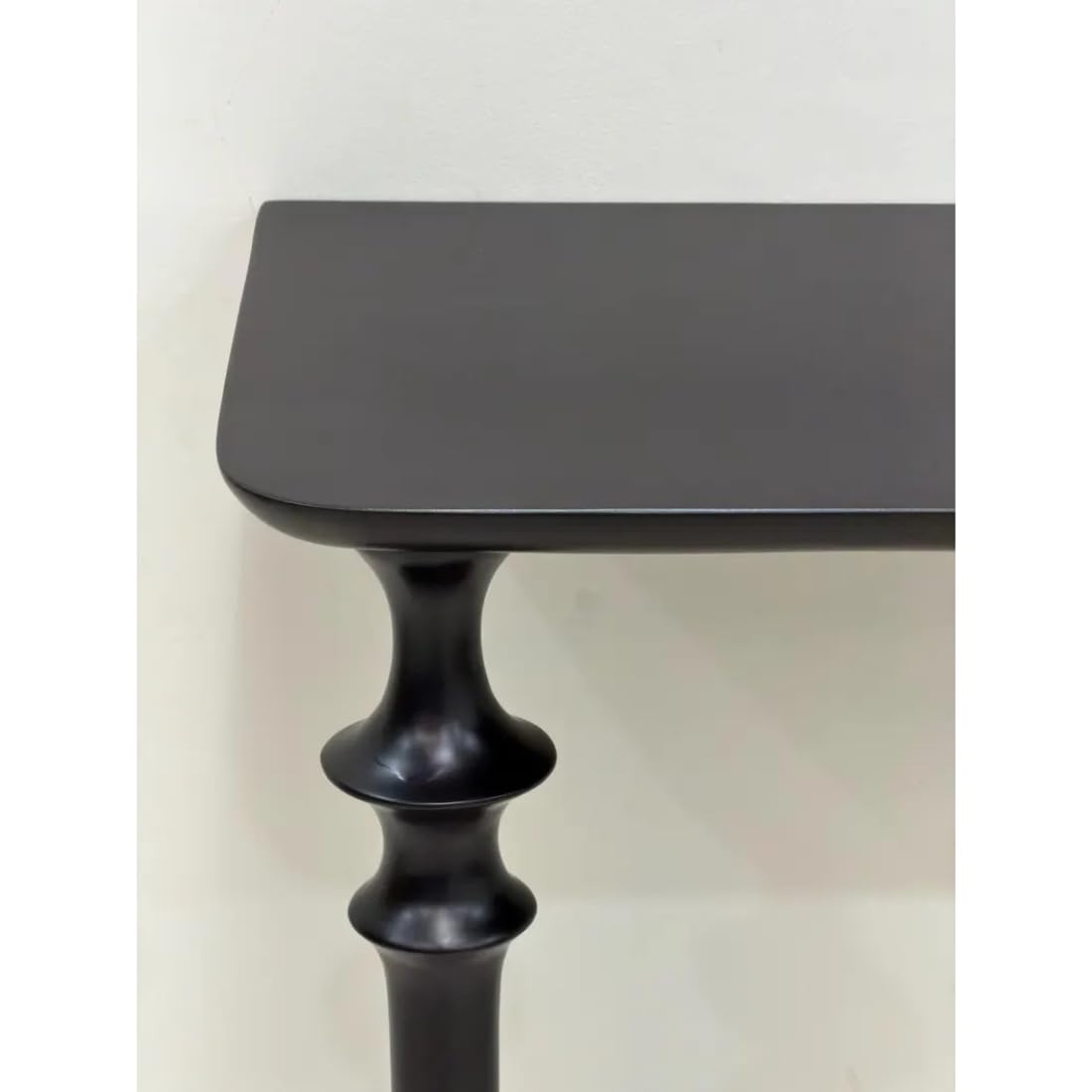 Wooden Expert 120cm Handcrafted Black Wooden Console Table | Modern Minimalist Entryway | Slim Hallway Table | Solid Wood Furniture 120x20x80cm 1