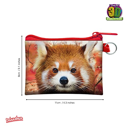 3D LiveLife Coin Purse - Baby Red Panda from Deluxebase. Lenticular 3D Animal Purse. Cash, coin and card holder with secure zipper featuring artwork licensed from renowned David Penfound