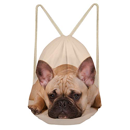 Showudesigns Zaino da palestra con cordino, con bulldog francese