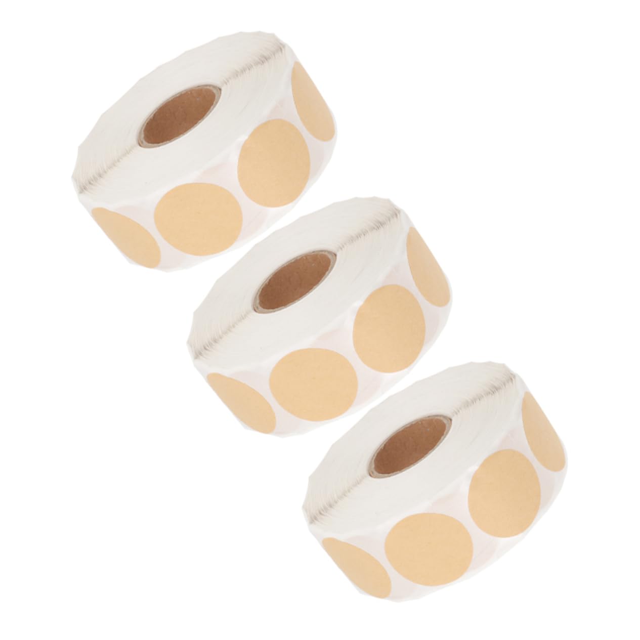 Toddmomy 3pièces Étiquettes Autocollantes Rondes Kraft pour Pratique Stickers Amovibles pour Marquer Et Organiser Étiquettes Écrites Et Réutilisables