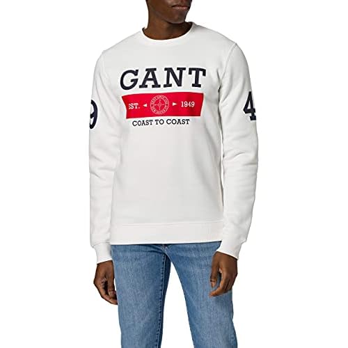 GANT Nautical Rundhals-Sweatshirt - Eierschalenfarbe - M