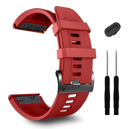 Bracelet de montre 26 mm pour Garmin Fenix 7X Pro Epix Pro 51 mm silicone