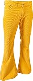 Schlaghose 70er Chenaski Hose Mustard Schlaghose, Retro 70er Größe 2XL