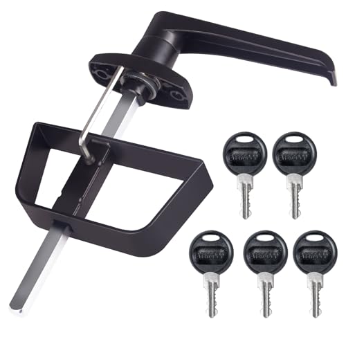 5-Key L-Handle Shed Lock Kit - Durable Anti-Corrosion Metal