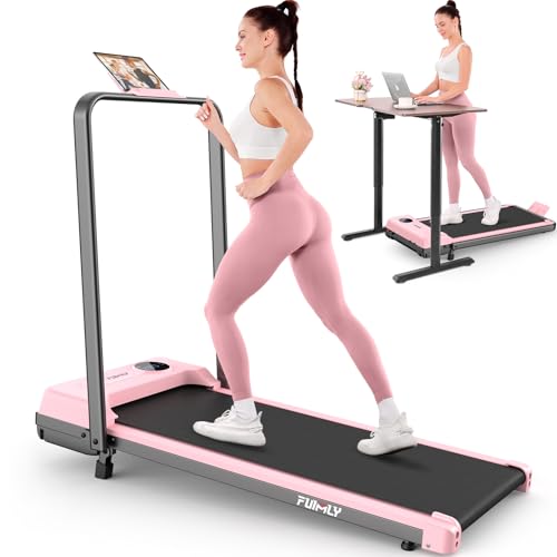 FUNMILY Foldable Walking Pad with Handle Bar, 4 in 1 Under Desk Treadmill with Incline, 2025...