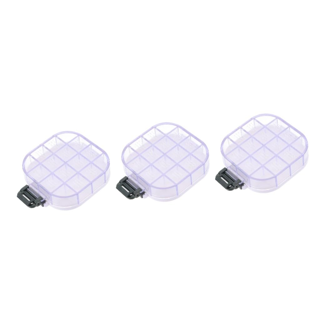 Operitacx 3pièces Boîte De Conservation De Pigments Plastique Avec Compartiments Pour Peinture Aquarelle Palette De Mélange De Couleurs Accessoire Pratique Pour Artistes