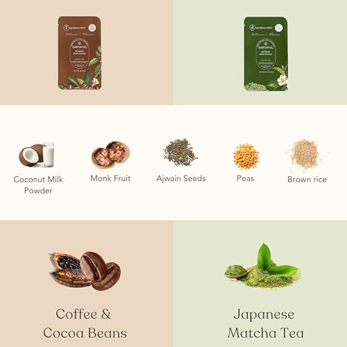 Image of Earthful Honest Plant Protein - Assorted Pack | Daily Use Sachet Pack of 10 | For Weight Management, Energy, Muscle Support & Recovery | 24g Protein Per Serving | Made With Pea & Brown Rice