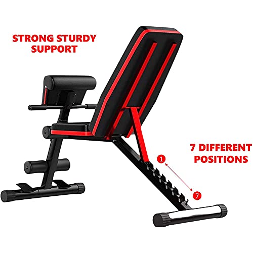 ilbcavne Oefenbank Verstelbare, Heavy Duty Weight Bench Utility Workout Bank Met Preacher Pad Voor Thuis Gym, 550 LBS Capaciteit - Image 3
