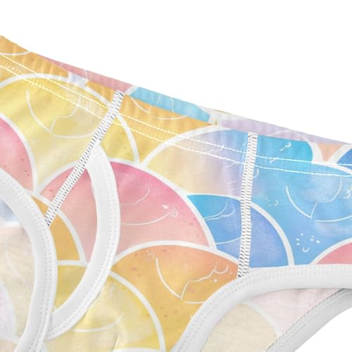 KLL Mermaid Fish Scales Baby Boys Cotton Underwear Briefs Breathable Children Panties4