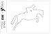 INDIGOS UG Car Sticker - Bumper - Decal - JDM - Die Cut - Jumping Pferd Hunter Jumper Fox Hunt Auto Sticker - White - 114mm x88mm