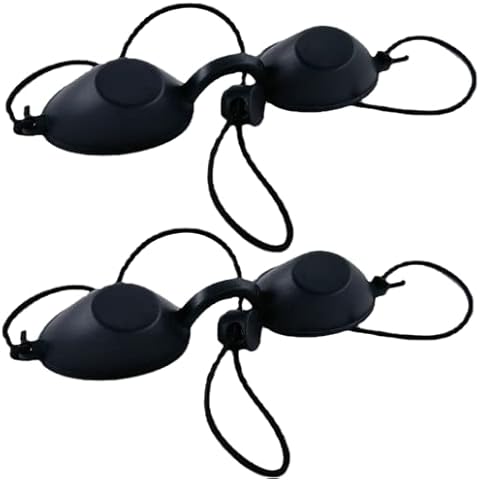 2 Pack Safety Goggles Eye Patch Eyewear Glasses Safety Tanning Goggles Laser Protection Goggles IPL Treatment for Patients in IPL UV Infrared LED Light Therapy (Black) Cover