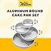 Wilton Aluminum Round Cake Pan Set, 4-Piece for Layered Cakes,Durable, Even Heating, Rust-Resistant, Professional Bakeware, 8, 10, 12 in., Package May Vary