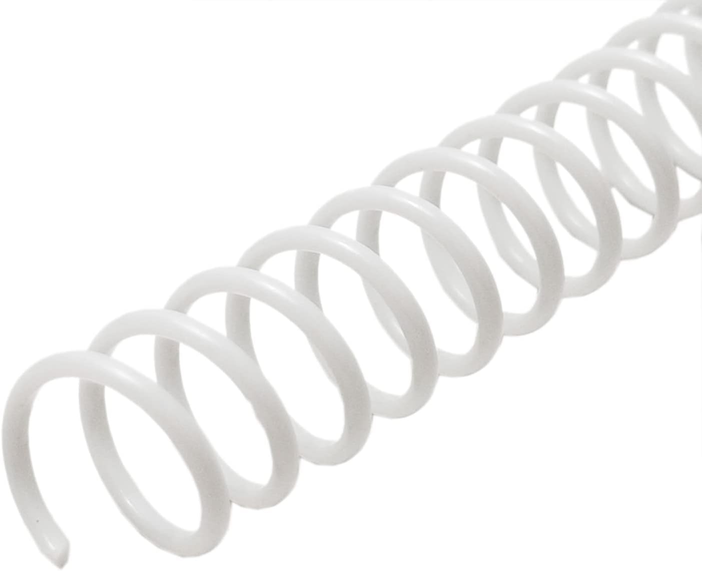 Plastic Spiral Binding Coil 1-1/4" (31.8mm), 280 Sheets Capacity, 4:1 Pitch White Coil bindings Spines for Business and Educational Purposes, 50 Pack