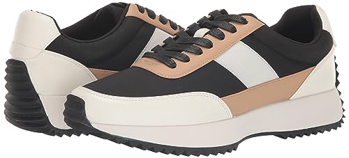Image of DV Dolce Vita Bettie Sneakers for Women - Man-made Upper - Man-made Lining and Insole - Lace Closure Black White 9 M