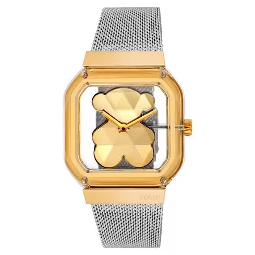 TOUS Montre analogique bracelet acier D-Bear Party montre femme quartz