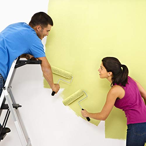 Pilot Fish 18Pcs Paint Roller Covers, 1/2 9Inch 4Inch Microfiber Roller Covers, 6 Pack 9'' And 12 Pack 4'' Roller Naps, Covers For Paint Roller Kit, Naps For Paint Brushes, House Painting Supplies #TOP3