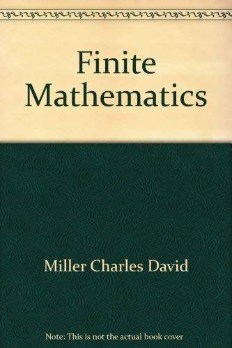 Finite Mathematics 0673155366 Book Cover