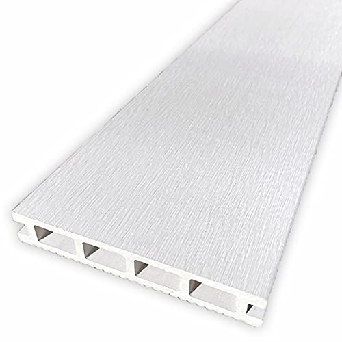 エコウッド 人工木ウッドデッキ床板(145×25mm) ホワイト 1800mm - JAN2447 deck145-wh