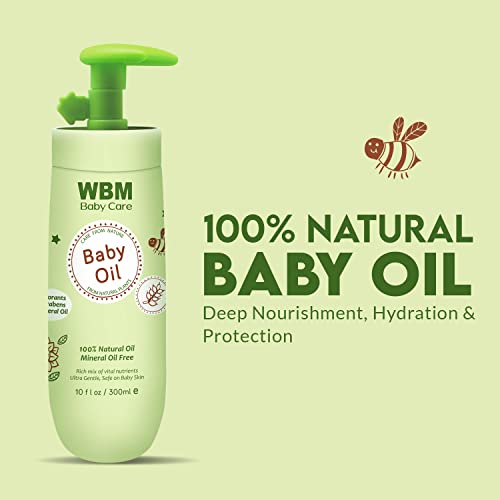 WBM-Care-Baby-Oil-Moisturizing-Baby-Massage-OilMineral-Oil-Free-With-100-Natural-Ingredients-And-Vitamin-E-10-Oz