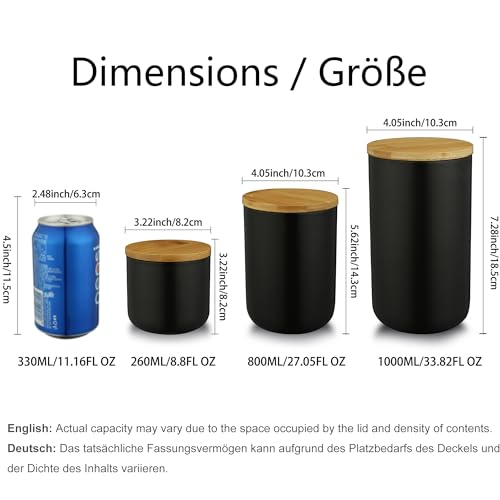 Barattolo in ceramica per alimenti con coperchio