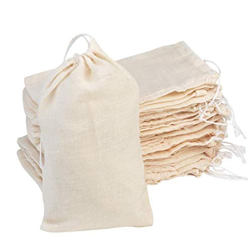 10 Best Muslin Produce Bags That Keep Your Groceries Fresh and Green 3 Tayfremn 50Pcs Cotton Drawstring Bags (4x6 Inch)