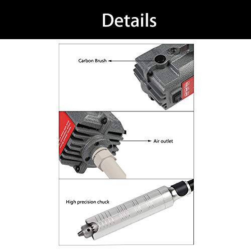 Image of YUEWO SR 220V /110V Mill Motor with Flexible Shaft Grinder Polishing Motor Jewelry Tool Equipment for Engraving Polishing Drilling Cutting