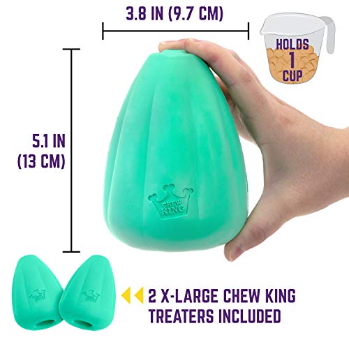 Brinquedo premium de borracha natural extremamente durável para cães Chew King, pacote com 2, GG
