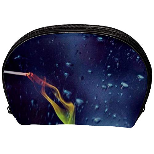 Preisvergleich Produktbild Desheze Kosmetiktasche für Damen, Halbmond, Reise-Organizer, Aufbewahrungstasche, Rauchermädchen, 19 x 5,6 x 12,7 cm