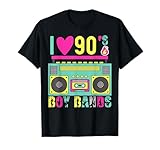 Funny 90s Theme Party Music Dance I Love 90s Boy Bands T-Shirt