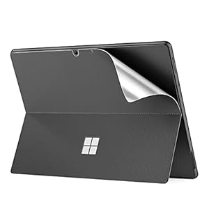 MoKo Tablet Rückenfolie für Microsoft Surface Pro 9 2022/Pro 8 2021 Tablet – 13″ Touchscreen, PU Leder Schutzfolie Kratzfeste Schutzabdeckung für Surface Pro 9/8 13-Zoll, Dunkel Grau