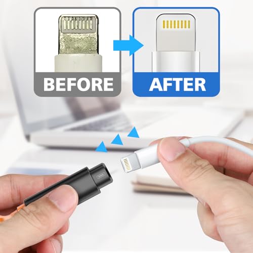 Ordilend for iPhone Cleaning Kit for Charging Port Cleaner, Multi-Tool iPhone Cleaner Repair Lightning Cable,Phone Cleaning Kit for iPhone,iPad,Connectors,Speaker, Airpod Cleaner Kit with Storage Case