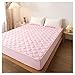 OTBK Protège-Matelas Matelassé avec Traitement Anti-acariens, Couche Imperméable Et Respirante Hypoallergénique (Color : Pink, Size : 1.35 * 2.0cm+30cm)