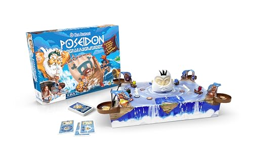 Dujardin – Poséidon – Jeu de société – Jeu de plateau – Jeu de stratégie – Surmontez la colère de Poséidon – À jouer en famille – Jeu enfant – De 2 à 4 joueurs – Dès - vue 4