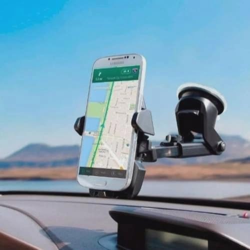 Suporte Veicular Universal para Celular Trava Automática Ventosa Ultrafixa Estabilidade Premium Anti