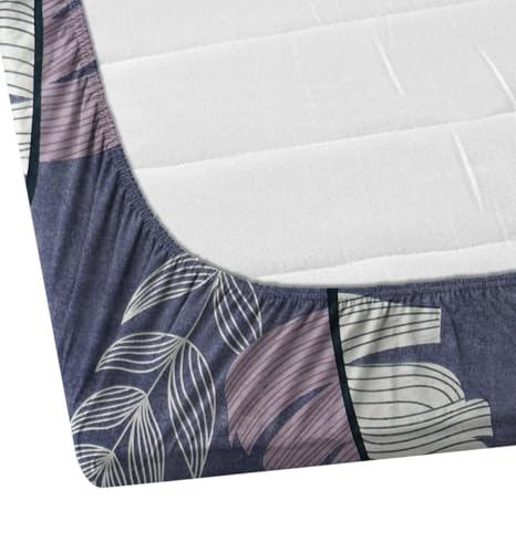 Image of DECORUM Glace Cotton All Around Elastic Fitted Single Bedsheet (72 inchx48 inch) with 1 Pillow Cover | Soft, Smooth & Wrinkle-Free Fabric | Fits Up to 6 inch Mattress | 200-220 TC