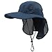 Produktbild gg st Sonnenhut Herren Damen UPF 50+ Outdoor UV Summer Cap mit Nackenschutz Hiking Fischerhut Strand Faltbar Safari Buschhüte Mesh Hat, Dunkelblau