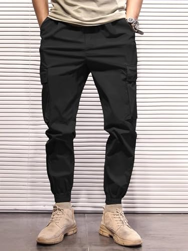 TAGAS Men's Loose Casual Pants (MC-2-XX-BLACK- Black_30)