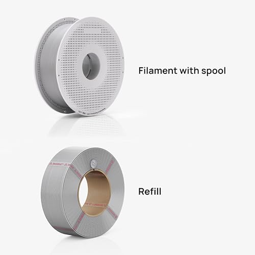 Image of Bambu Lab PLA Matte Filament 1.75mm 1kg Spool - PLA 3D Printer Filament, Smooth Finish, Low Warp, Easy to Print, Compatible with Bambu Lab & Most FDM 3D Printers - Charcoal (11101) - Refill
