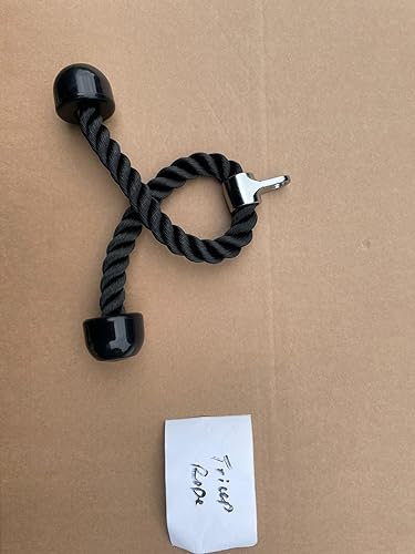 Triceps Rope Nylon Twisted Attachments Pulley System Pull Down Rope Carabiner With Non-Slip Handles, Lats, Biceps, Triceps - Image 4