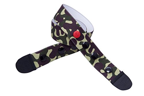 Preisvergleich Produktbild Clipho Damen Gürtel elastisch Stretchgürtel ohne Schnalle Damengürtel (Camouflage grün, 42-46)