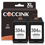 Contenu de l'emballage: Pack de 2 cartouches d'encre remanufacturées de remplacement pour HP 304 XL (2 noire). Remarque : Ce n'est pas un produit original. Veuillez confirmer le modèle de votre imprimante avant l'achat.