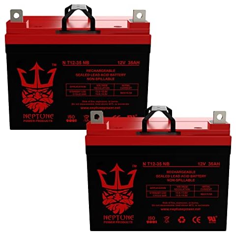 Neptune Power Products Brand Brand 12V 35AH NT12-35 NB Battery Replacement Battery for Pride Jazzy Select Electric Wheelchair by Neptune - 2 Pack Cover