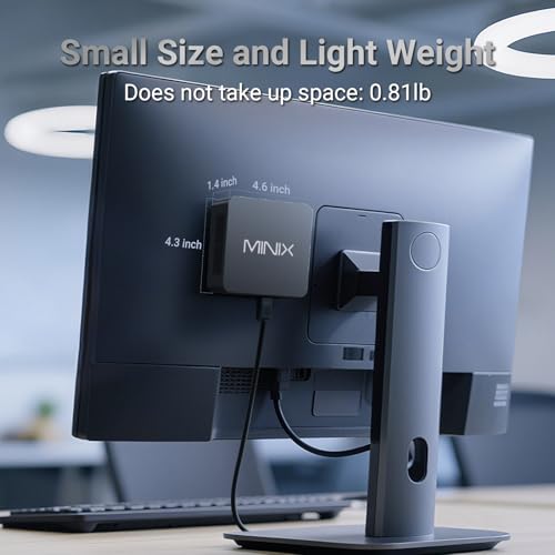 Image of MINIX Mini PC N300, Intel Core 3 Processor N300 (8-Core, up to 3.8GHz), 16GB DDR5 RAM, 512GB PCIe SSD, Triple 4K Display Support, WiFi 6, Bluetooth 5.2, 2.5G LAN, Windows 11 Pro