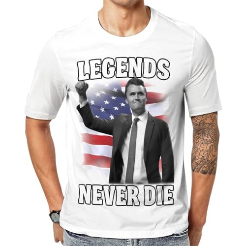 Charlie Kirk Unisex T-Shirt for Women Men Short Sleeve Crewneck Casual Summer Tops M